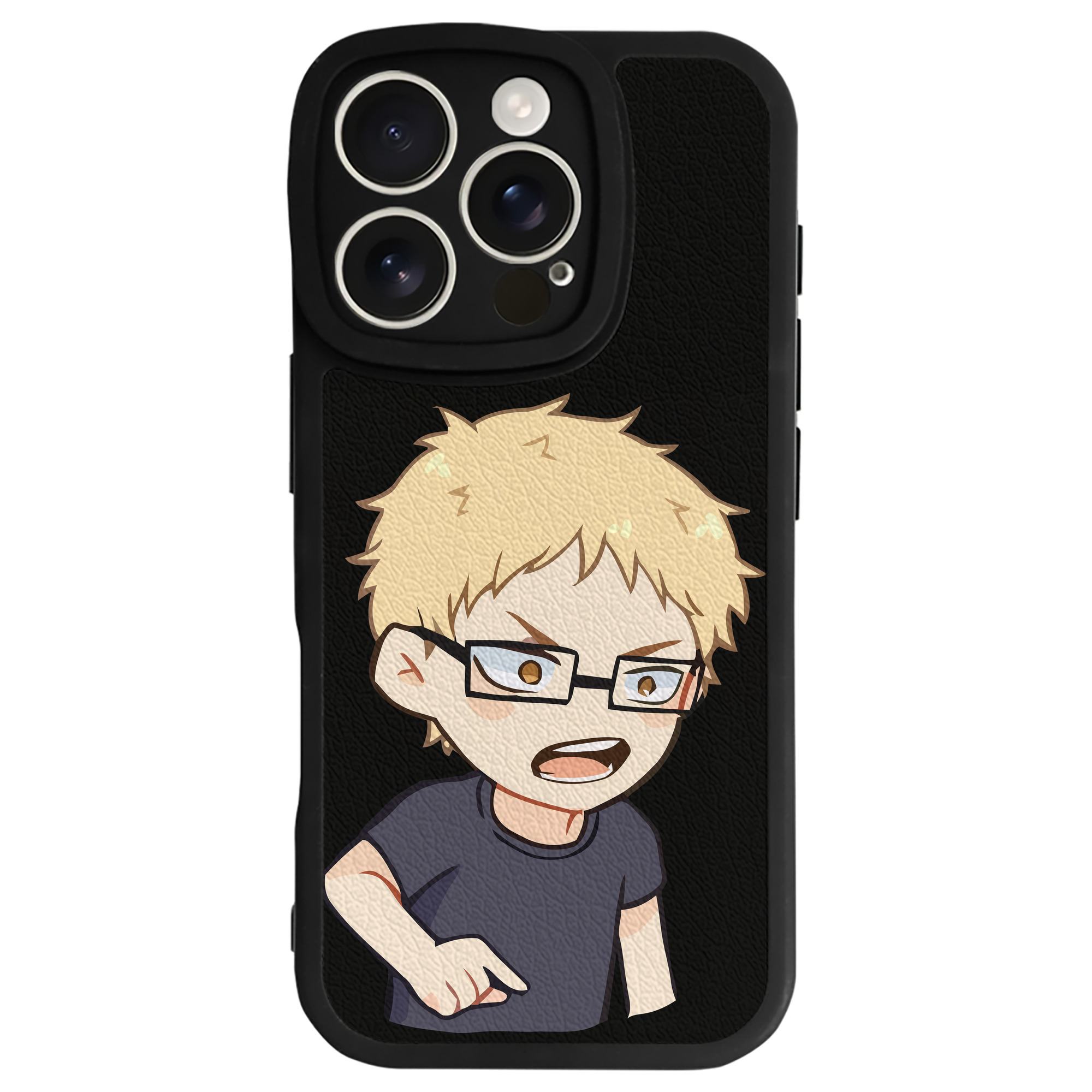 （画像用） ハイキュー!! Haikyu!! 【iPhone 16シリーズ対応】シリコンスマホケース（レザー調） 材質：シリコン